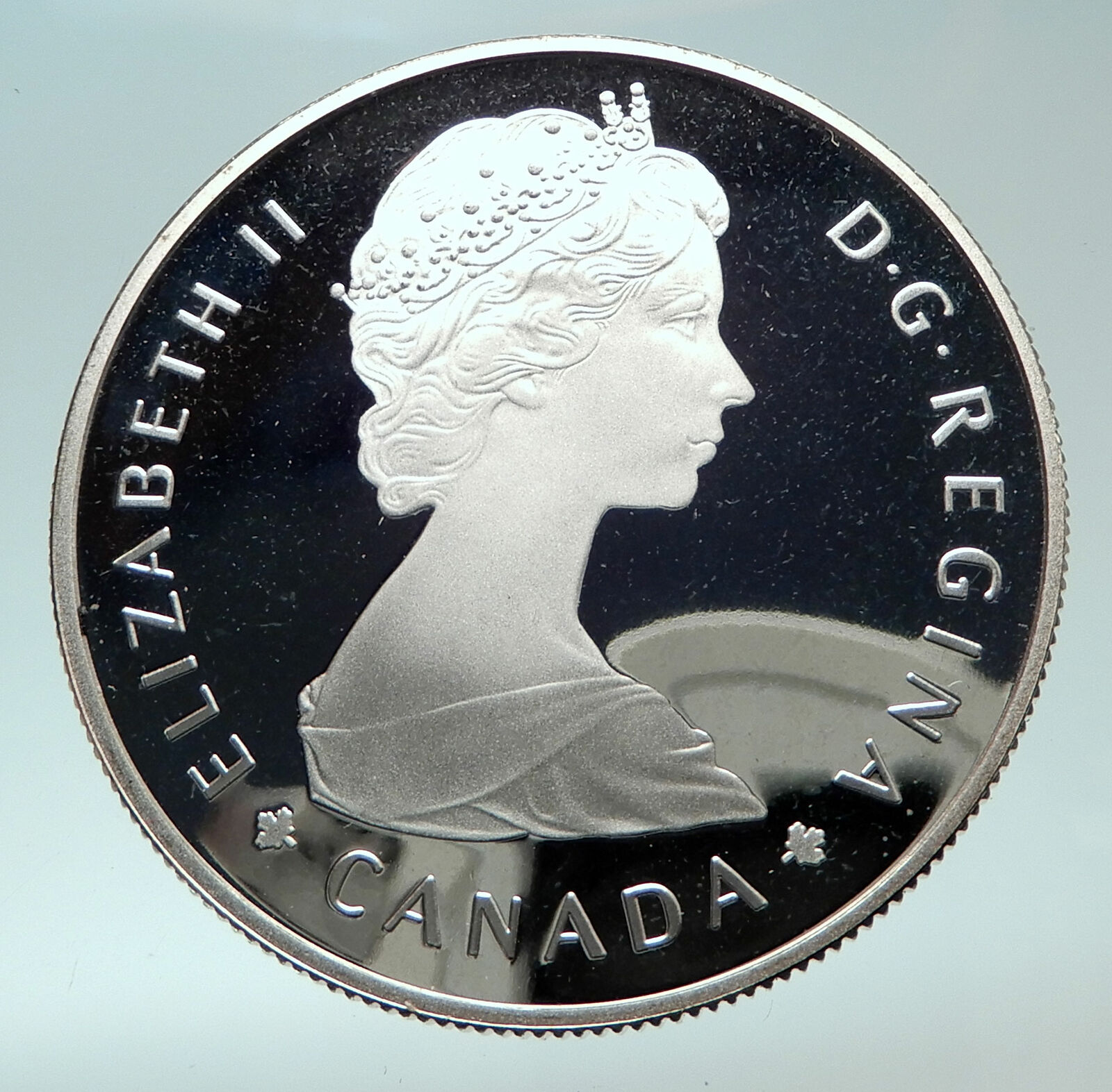 1985 CANADA UK Queen Elizabeth II National Parks MOOSE SILVER Dollar Coin i82405