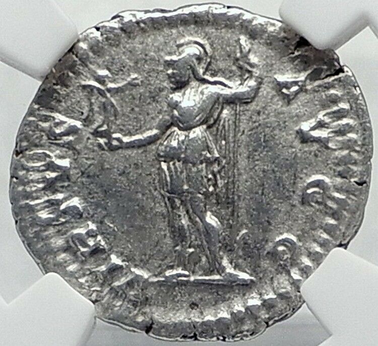 CARACALLA Authentic Ancient Silver 207AD Rome Roman Coin VIRTUS NGC i82227