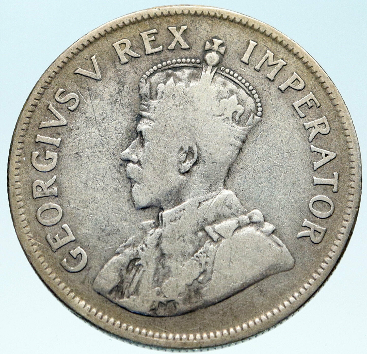 1924 SOUTH AFRICA under UK King GEORGE V Old Silver 2 1/2 Shillings Coin i82822