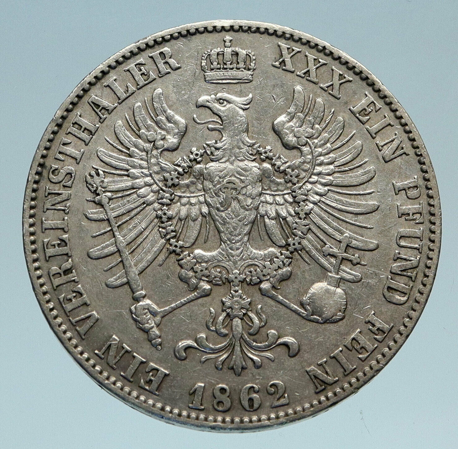 1862 PRUSSIA KINGDOM GERMANY Antique Silver German STATES Groschen Coin i82995