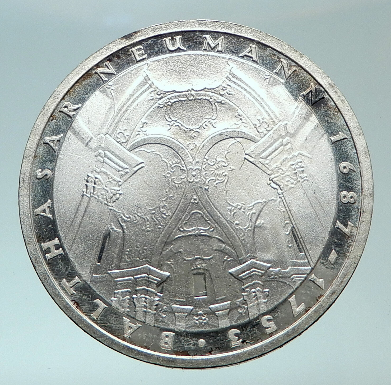 1978 GERMANY Balthasar Neumann CHURCH Vierzehnheiligen Silver 5 Mark Coin i82093