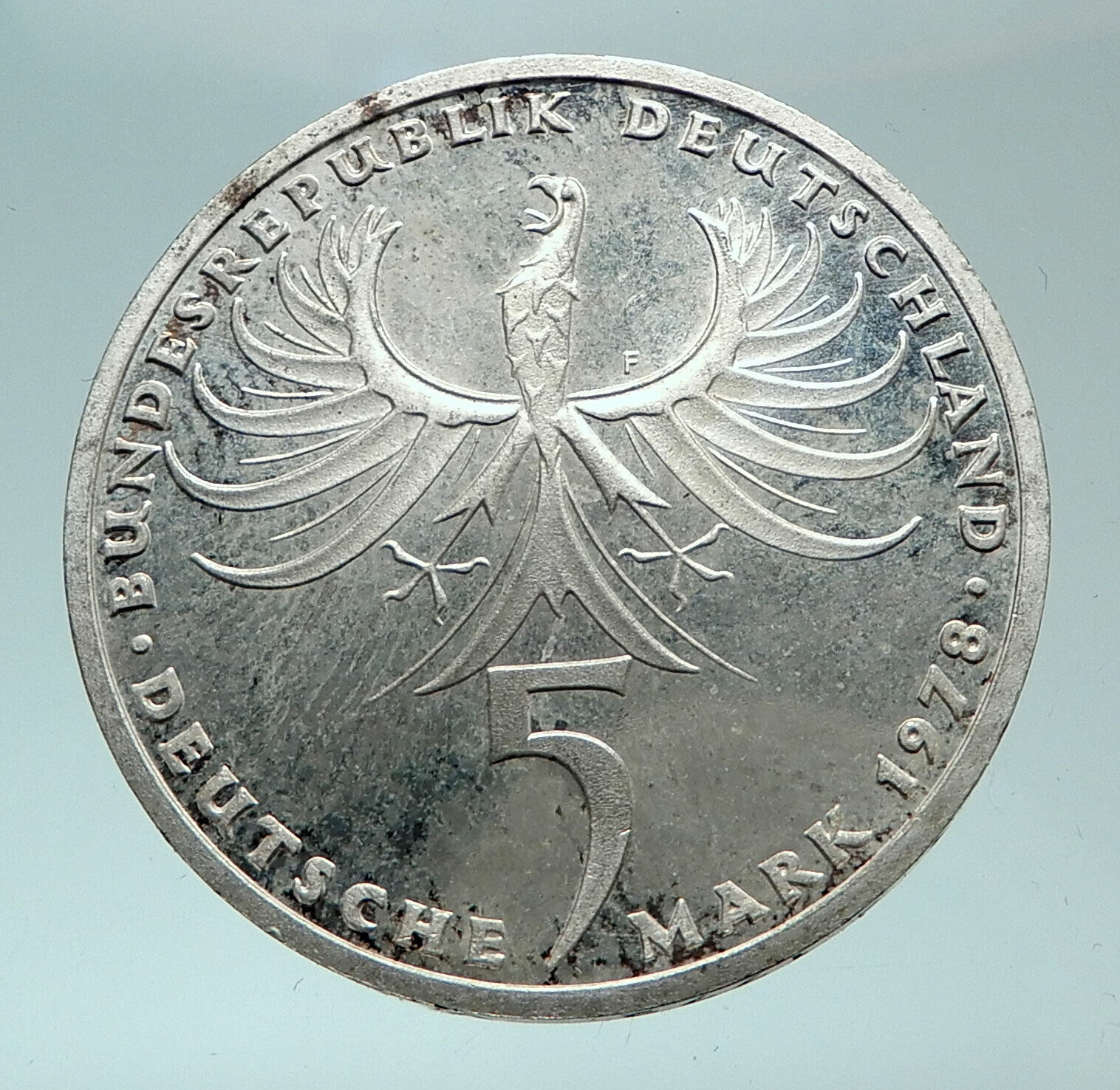 1978 GERMANY Balthasar Neumann CHURCH Vierzehnheiligen Silver 5 Mark Coin i82093