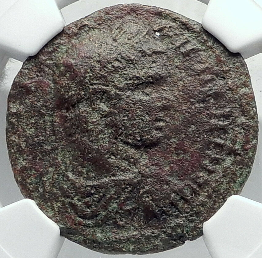 CARACALLA Very Rare Authentic Ancient Roman Coin of GABALA w ATHENA NGC i82329