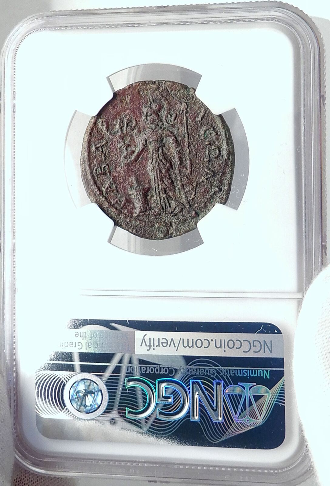 CARACALLA Very Rare Authentic Ancient Roman Coin of GABALA w ATHENA NGC i82329