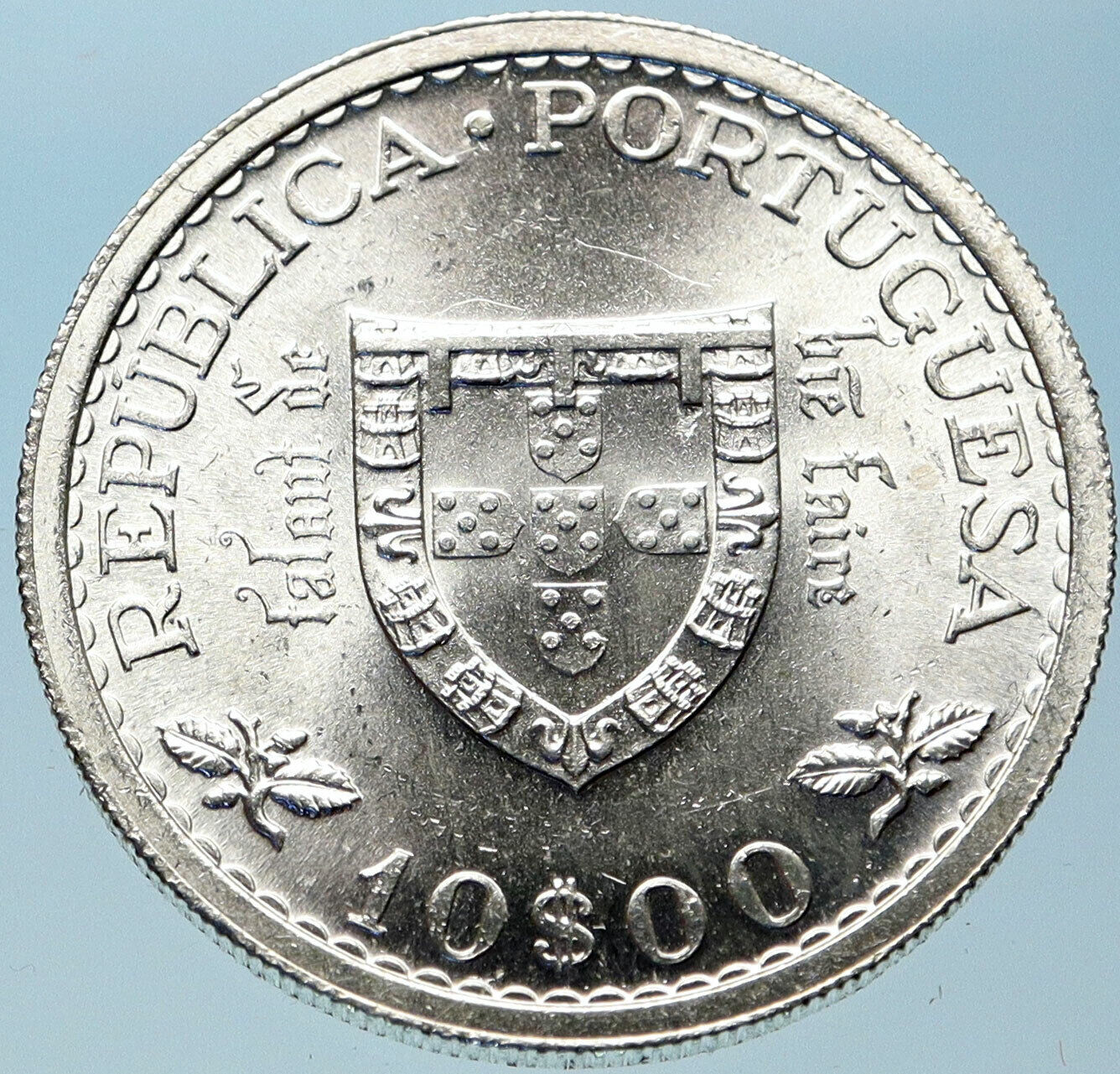 1960 PORTUGAL Prince Henry the Navigator Genuine Silver 10 Escudos Coin i82390