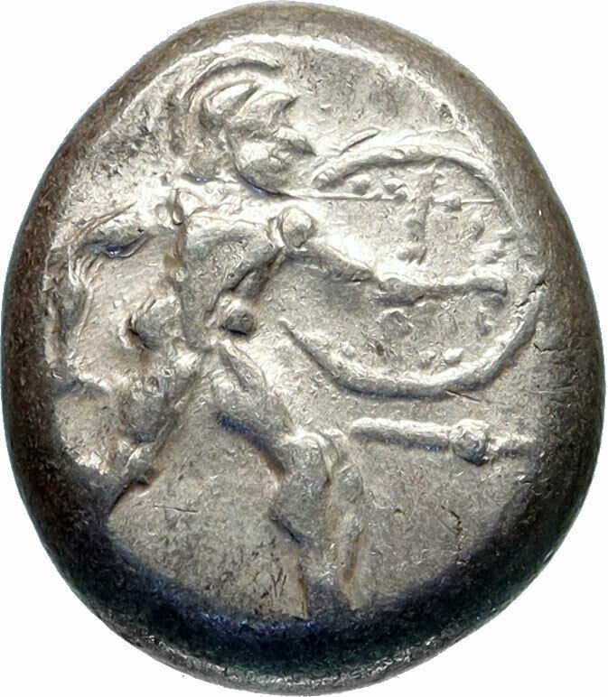 ASPENDOS PAMPHYLIA Ancient 450BC Silver Greek Coin HOPLITE TRISKELES i83003