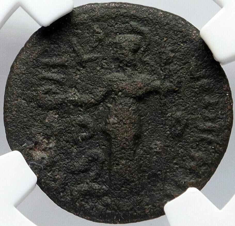 ANTONINUS PIUS Authentic Ancient Roman Coin DIUM MACEDONIA Athena NGC i82847