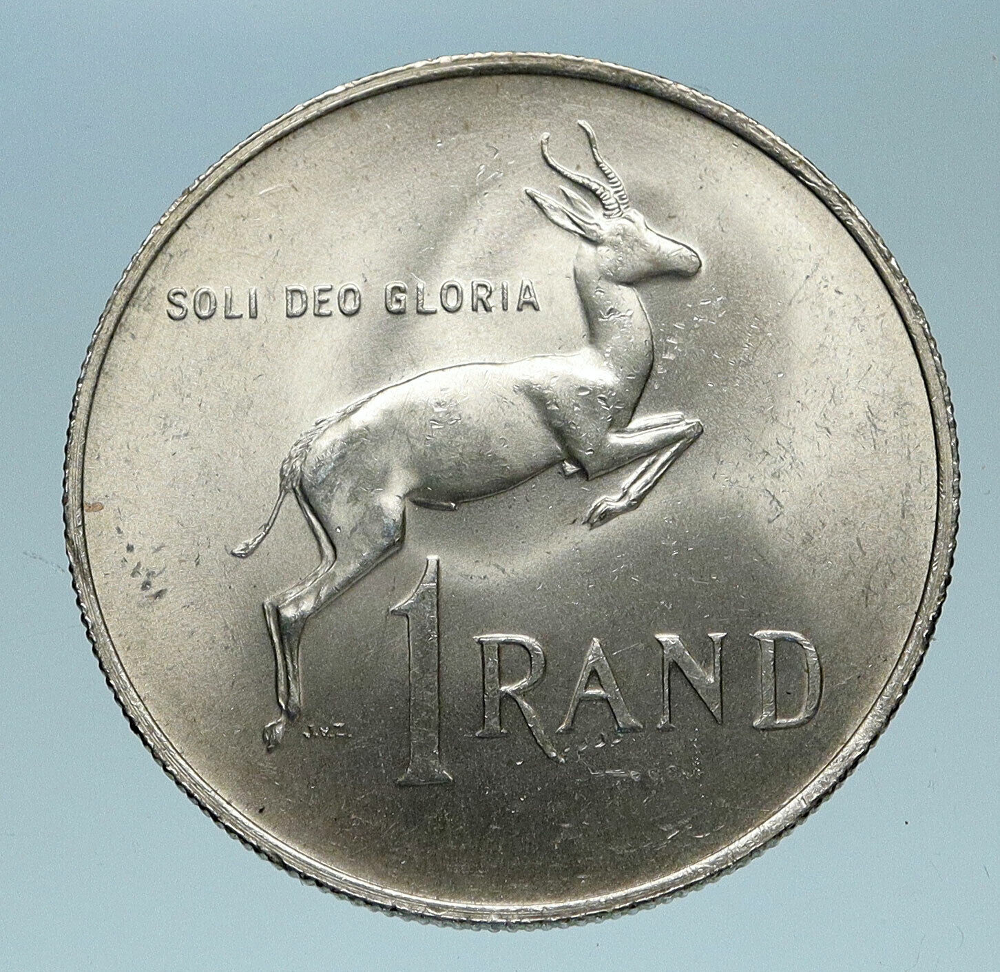 1967 SOUTH AFRICA Dr. Hendrik Frensch Verwoerd OLD Silver 1 Rand Coin i83222