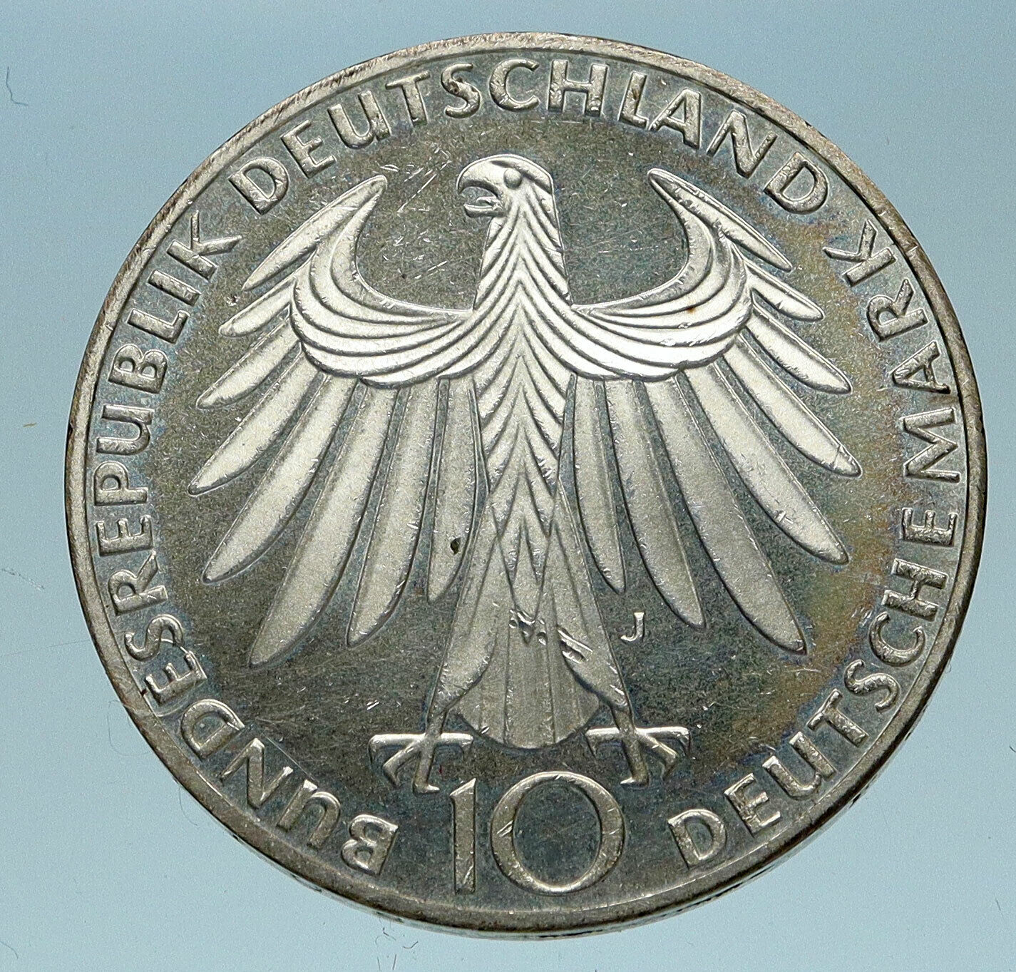 1972 Germany Munich Summer Olympics XX ATHLETES Proof Silver 10 Mark Coin i83246