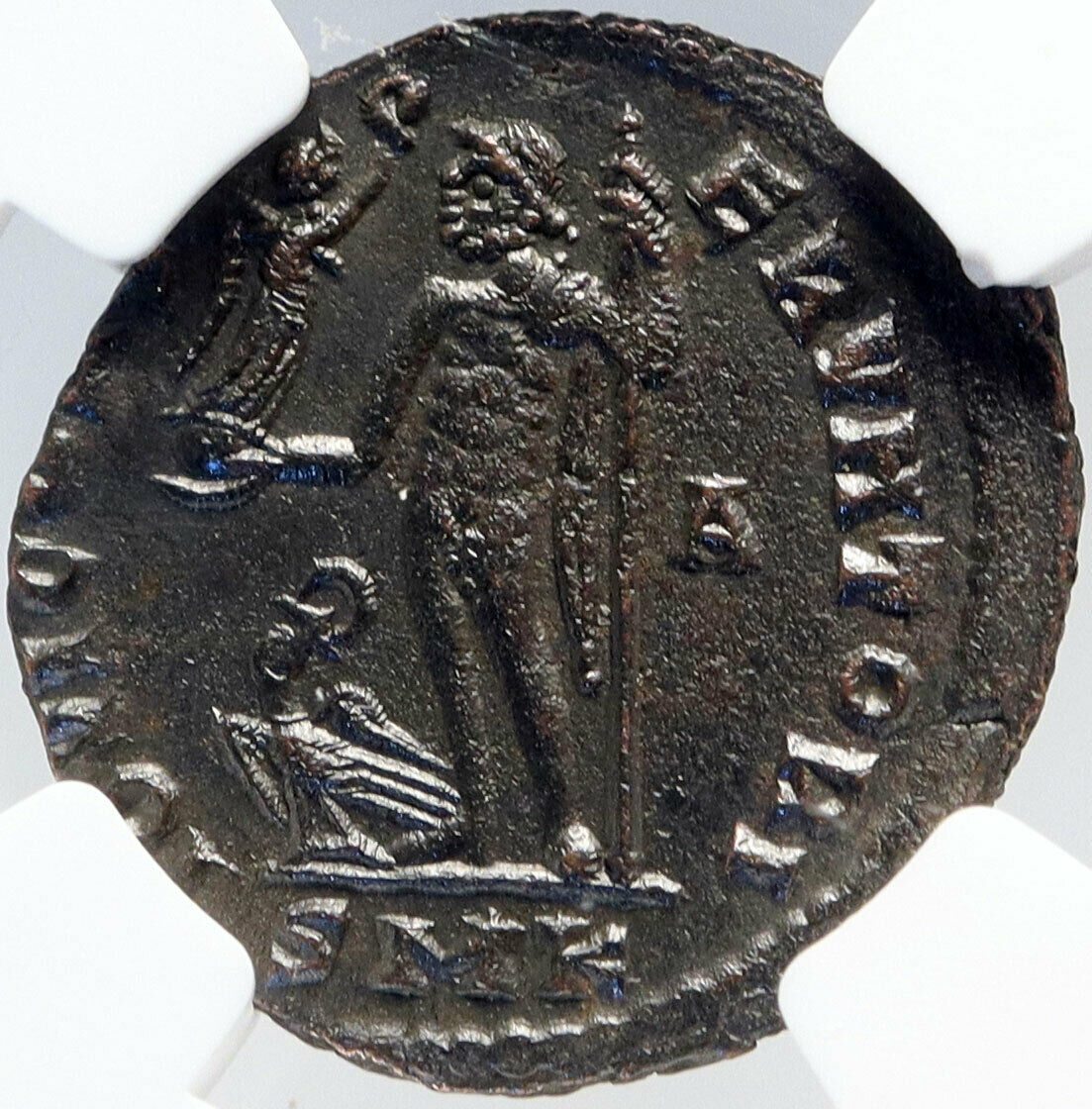 LICINIUS I Authentic Ancient 313AD Cyzicus Roman Coin JUPITER EAGLE NGC i82899