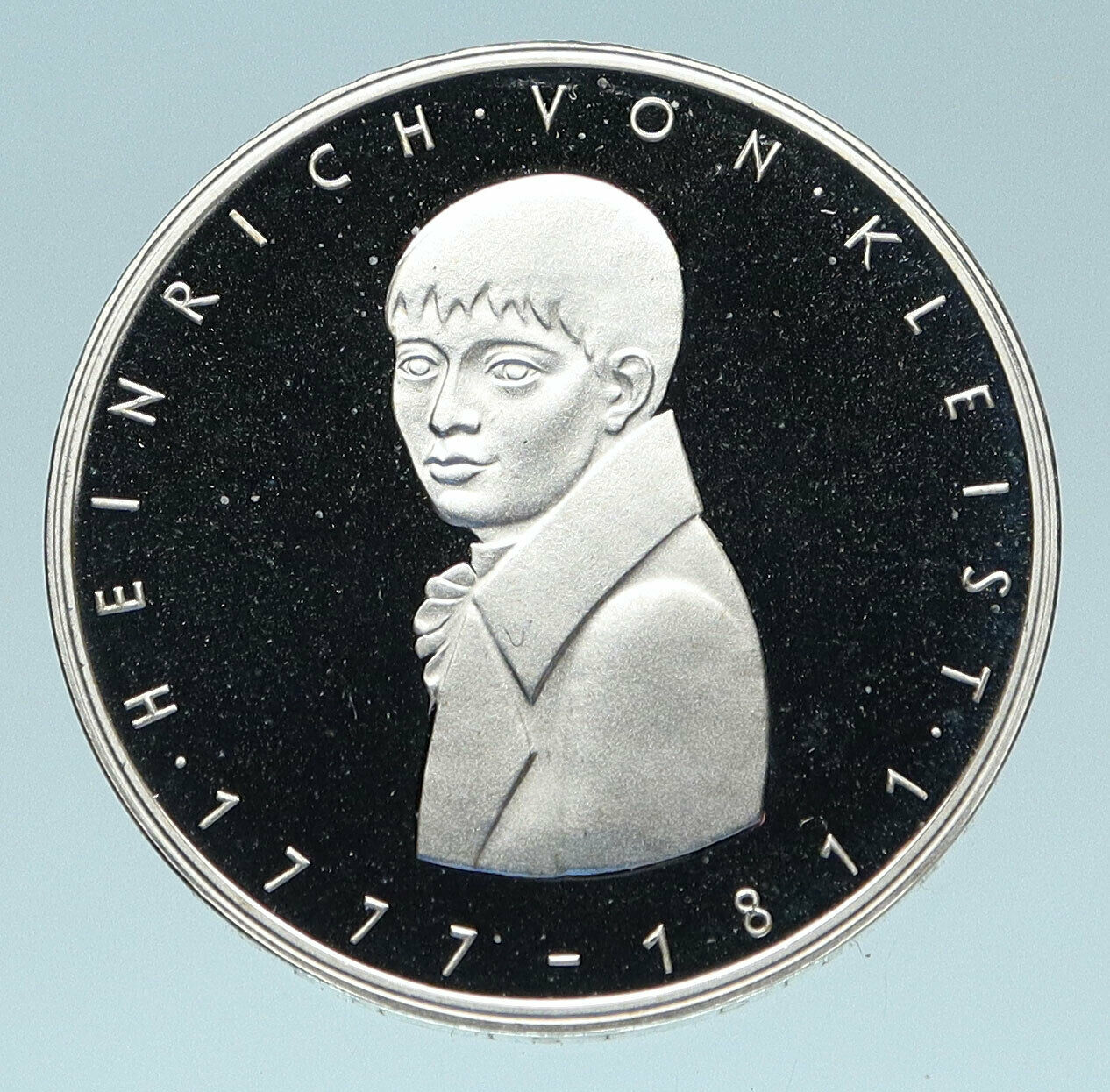 1977 Germany POET Heinrich Kleist Antique Proof Silver 5 Mark German Coin i83290