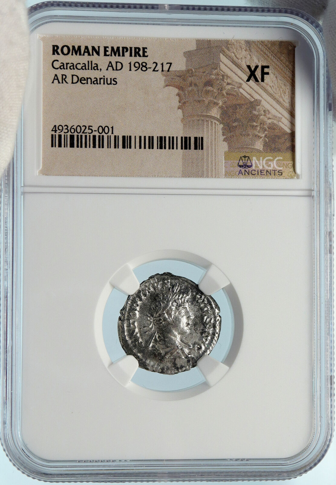 CARACALLA Authentic Ancient 205AD Genuine Silver Roman Coin FELICITAS NGC i83585