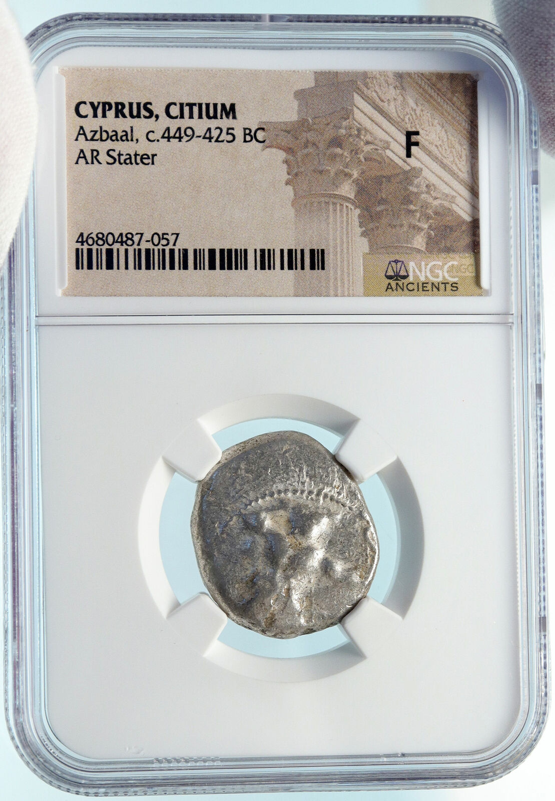 CITIUM Kition CYPRUS Authentic Ancient Silver Greek Coin HERCULES NGC i83837