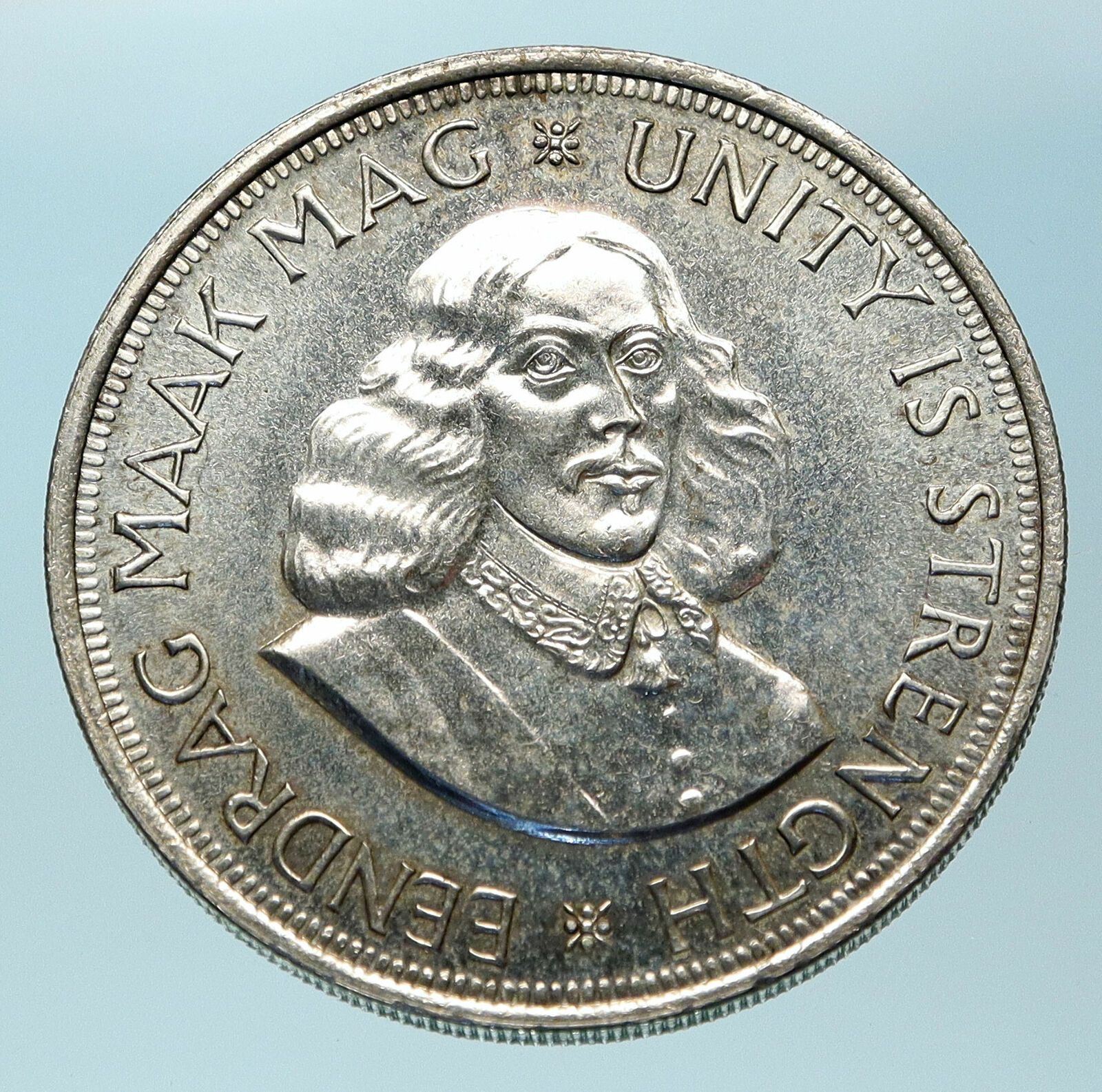 1964 SOUTH AFRICA Founder Jan van Riebeeck Deer OLD Silver 50 Cents Coin i83784