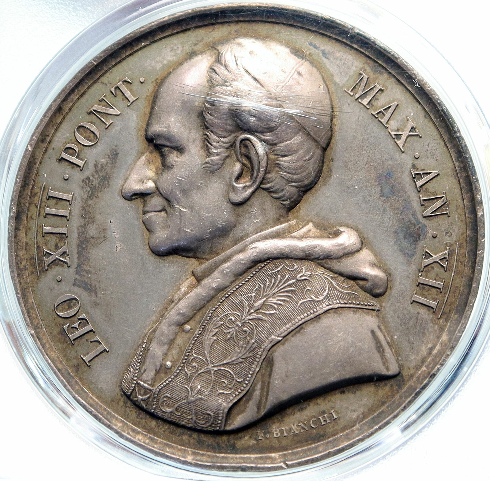 1889 VATICAN Pope LEO XIII Christian SPECIMEN Medal Lateran Clister PCGS i83840