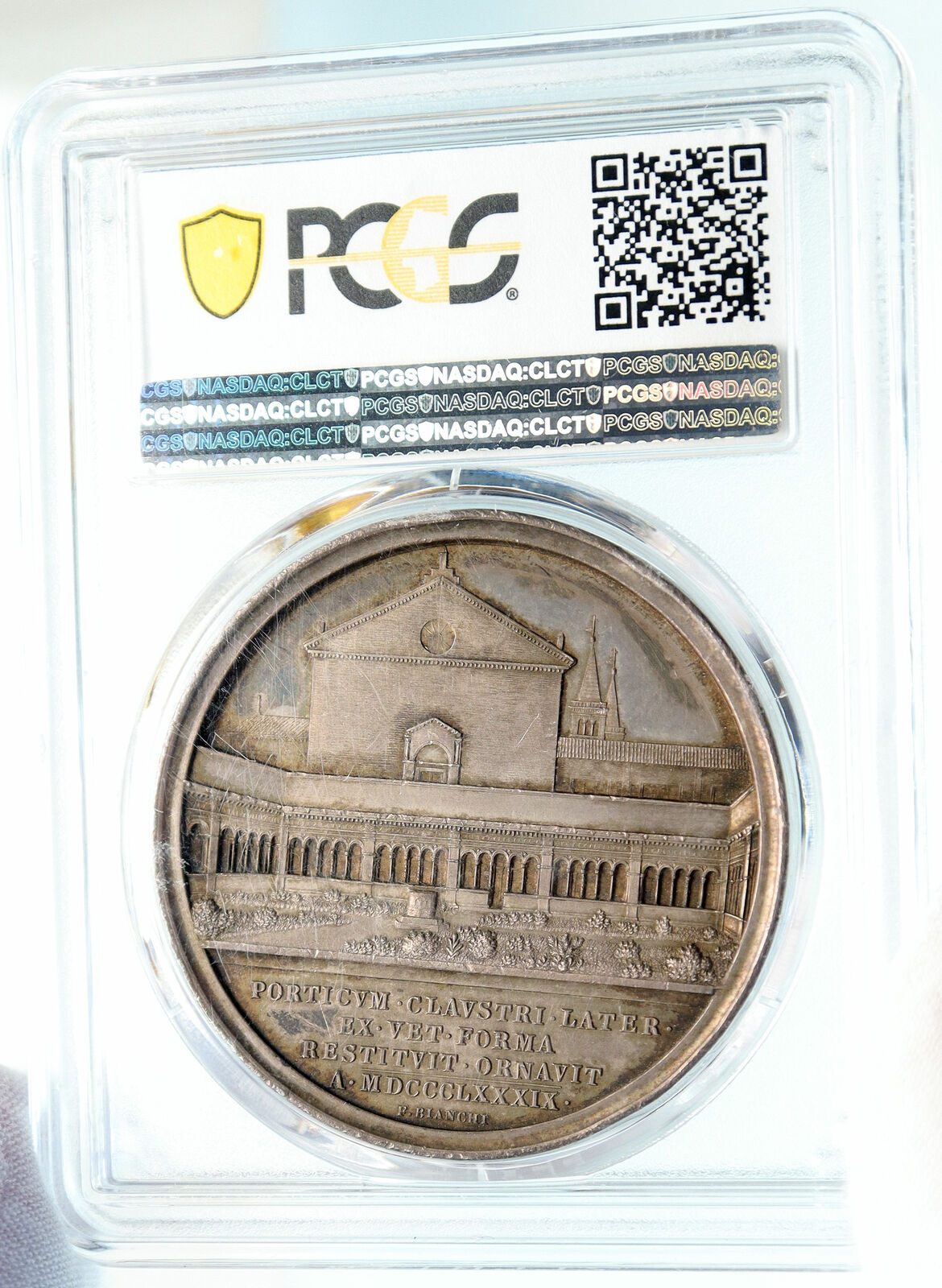 1889 VATICAN Pope LEO XIII Christian SPECIMEN Medal Lateran Clister PCGS i83840