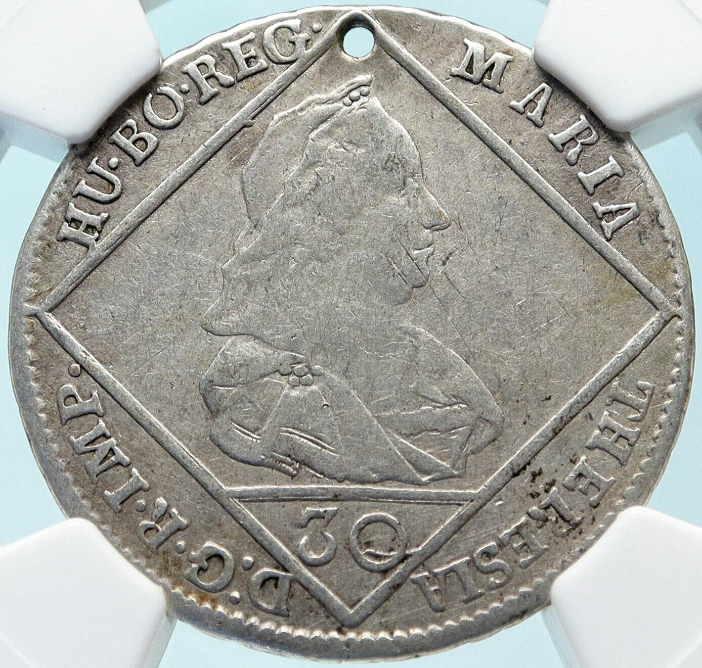 1769 AUSTRIA Queen Maria Theresa Old Antique 30 Kreuzer Austrian NGC Coin i83741