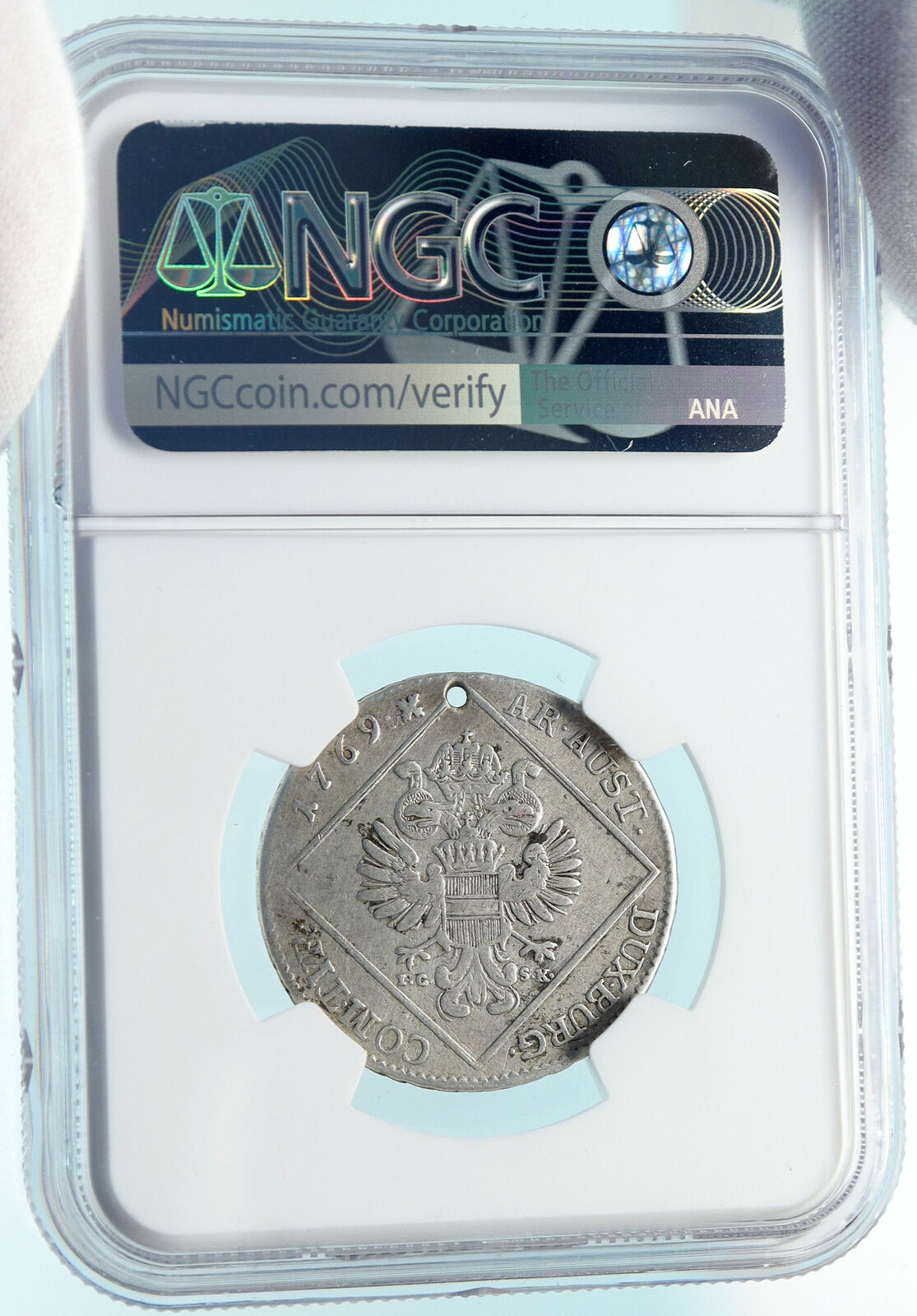 1769 AUSTRIA Queen Maria Theresa Old Antique 30 Kreuzer Austrian NGC Coin i83741