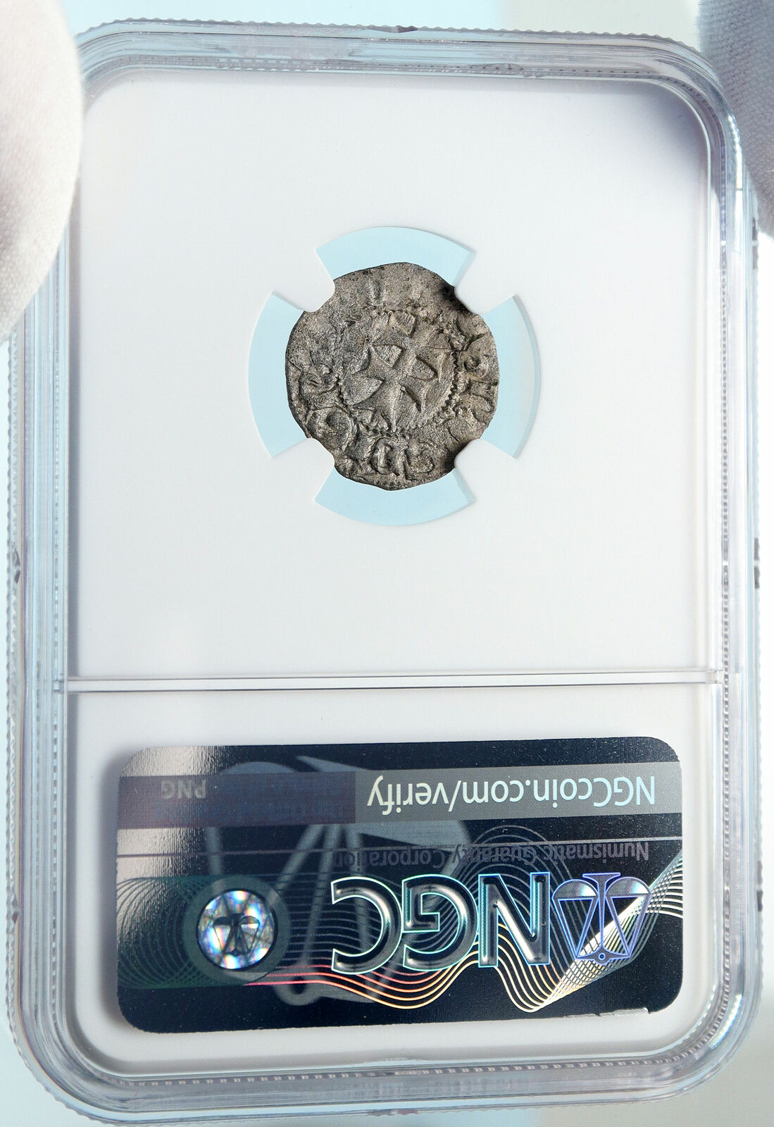 1336-87 SPAIN Spanish King PEDRO III PETER Antique Silver Dinero NGC Coin i83743