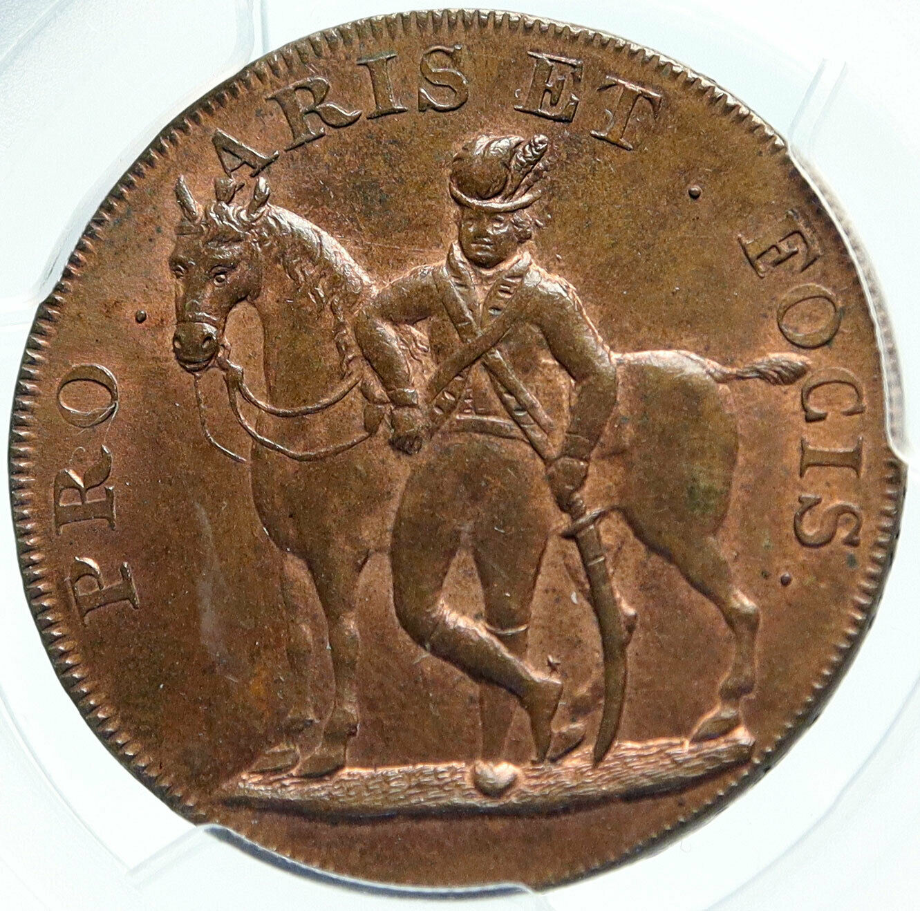 1795 ENGLAND Great Britain SUFFOLK Horse YEOMAN Conder Token PCGS MS i84259