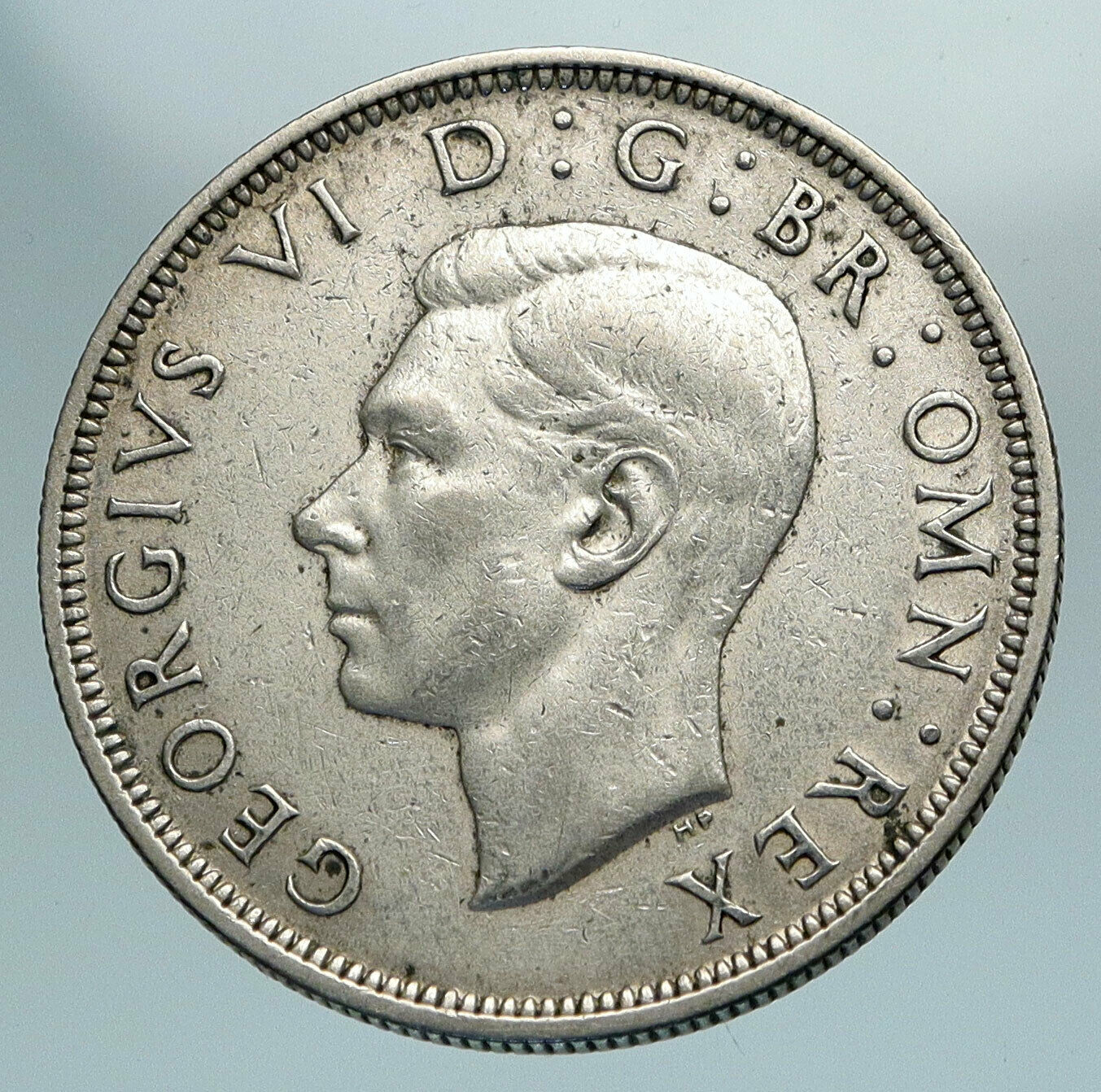 1941 Great Britain United Kingdom UK GEORGE VI Silver Half Crown Coin i84178
