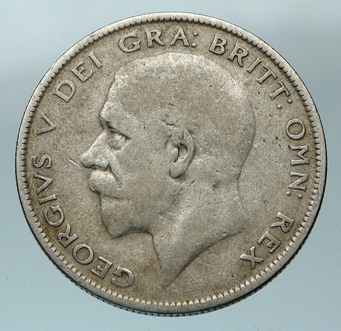 1929 Great Britain United Kingdom UK King GEORGE V Silver Half Crown Coin i84542