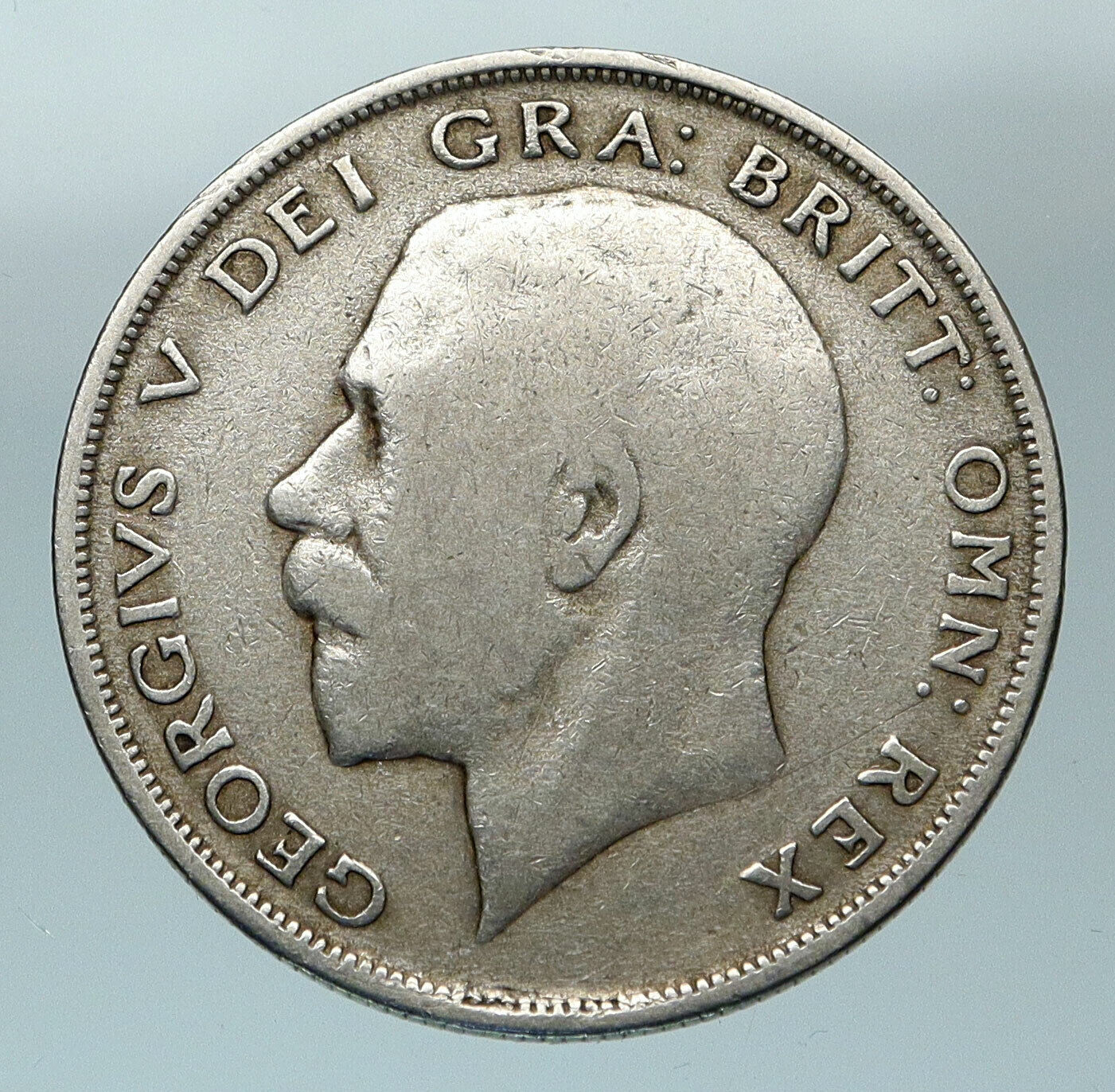 1922 Great Britain United Kingdom UK King GEORGE V Silver Half Crown Coin i84551