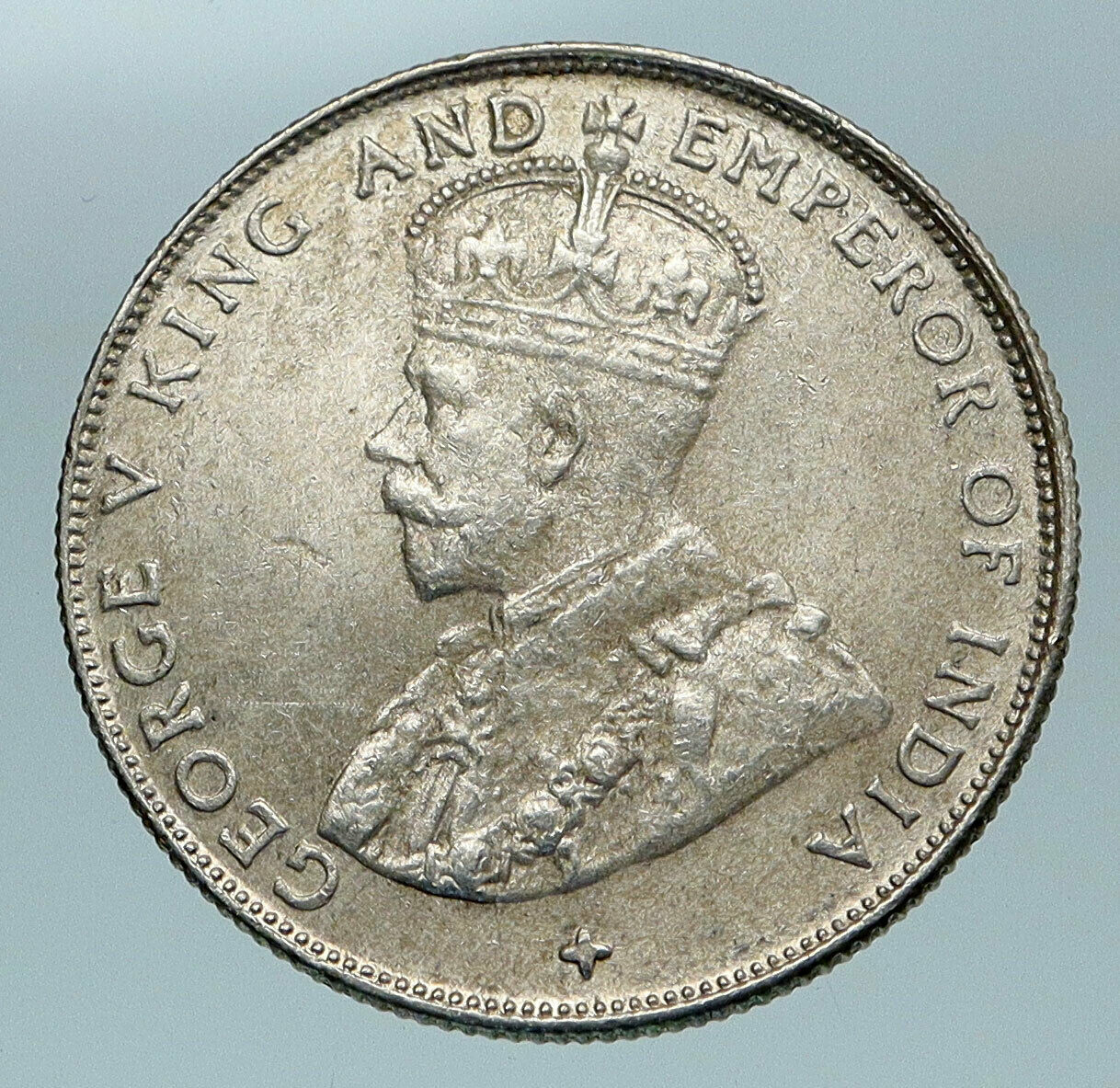 1921 STRAITS SETTLEMENTS UK King George V Vintage SILVER 50 CENTS Coin i84636