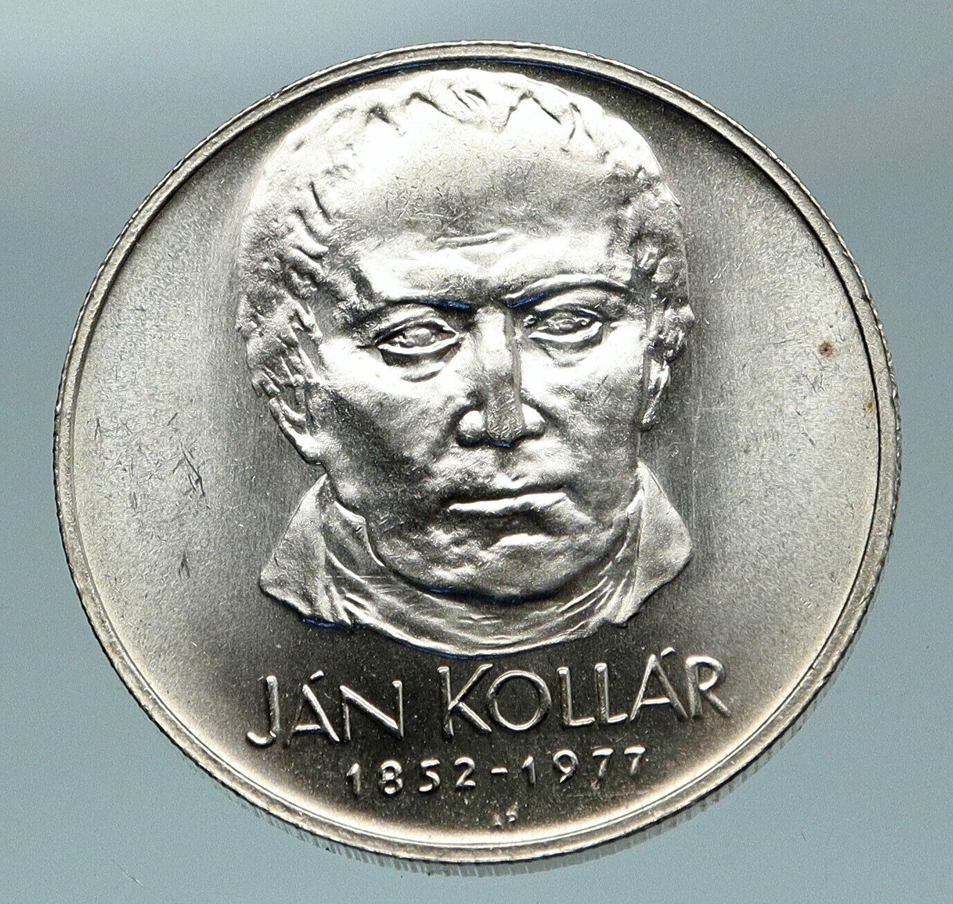 1977 CZECH REPUBLIC Czechoslovakia POET WRITER JAN KOLLAR 50 Korun Coin i84665