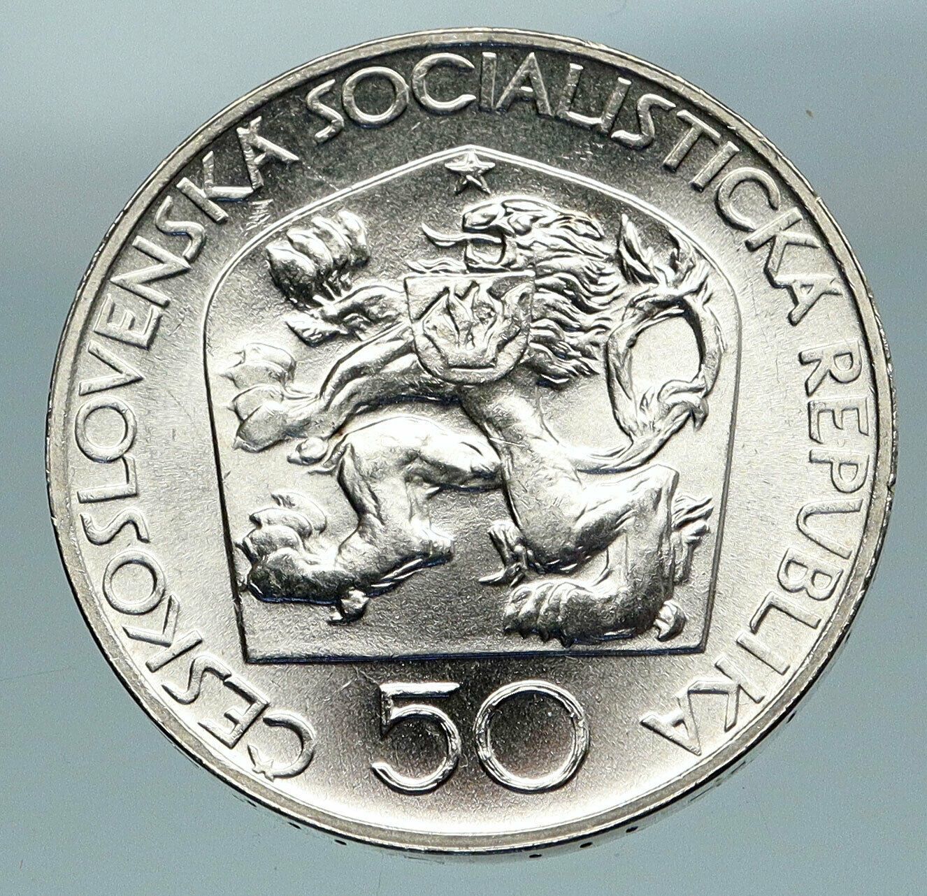 1973 CZECH REPUBLIC Czechoslovakia POET JOSEF JUNGMANN Old 50 Korun Coin i84664