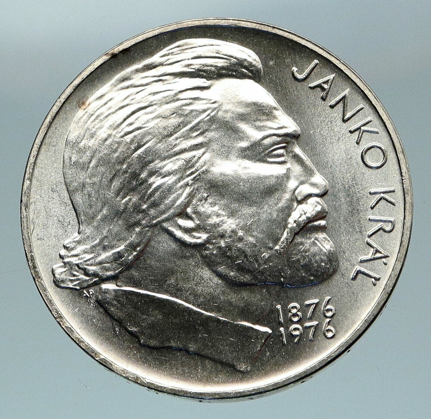 1976 CZECH REPUBLIC Czechoslovakia Old POET JANKO KRAL' 100 Korun Coin i84671
