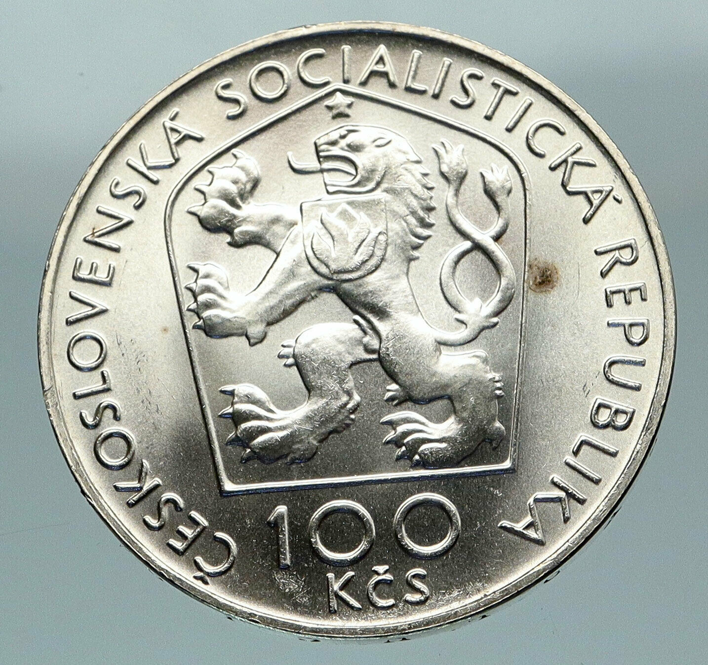 1976 CZECH REPUBLIC Czechoslovakia Old POET JANKO KRAL' 100 Korun Coin i84671