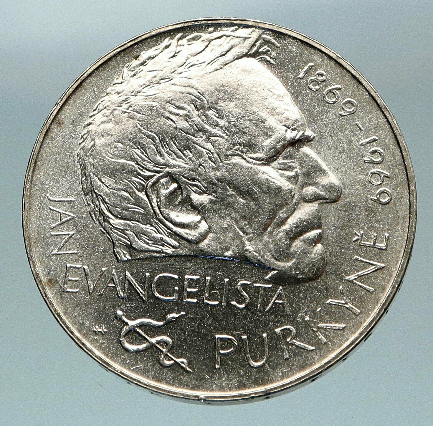 1969 CZECH REPUBLIC Czechoslovakia Physiologist Jan Purkyne 25 Korun Coin i84672