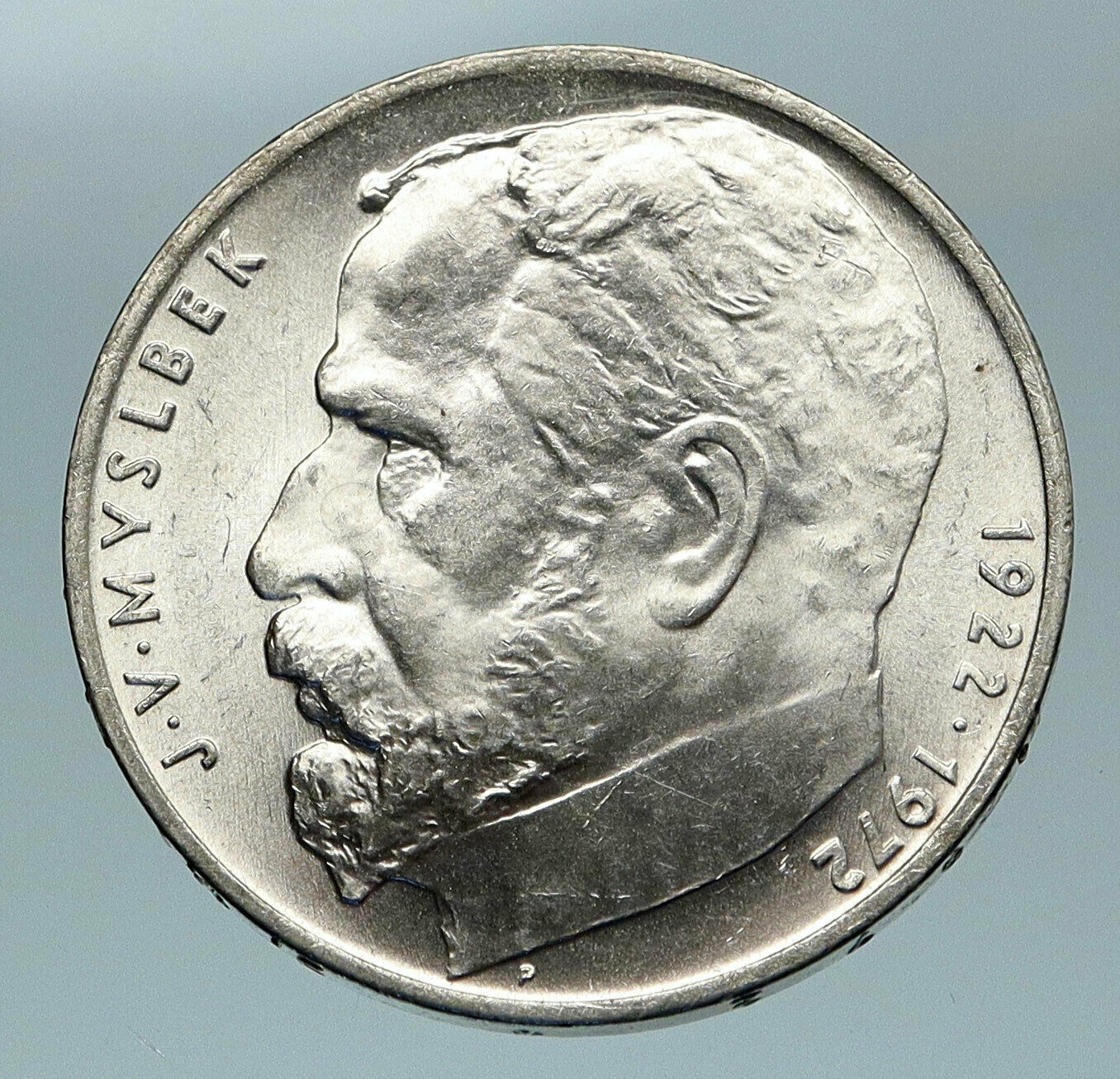 1972 CZECH REPUBLIC Czechoslovakia Sculptor Josef Myslbek 50 Korun Coin i84666