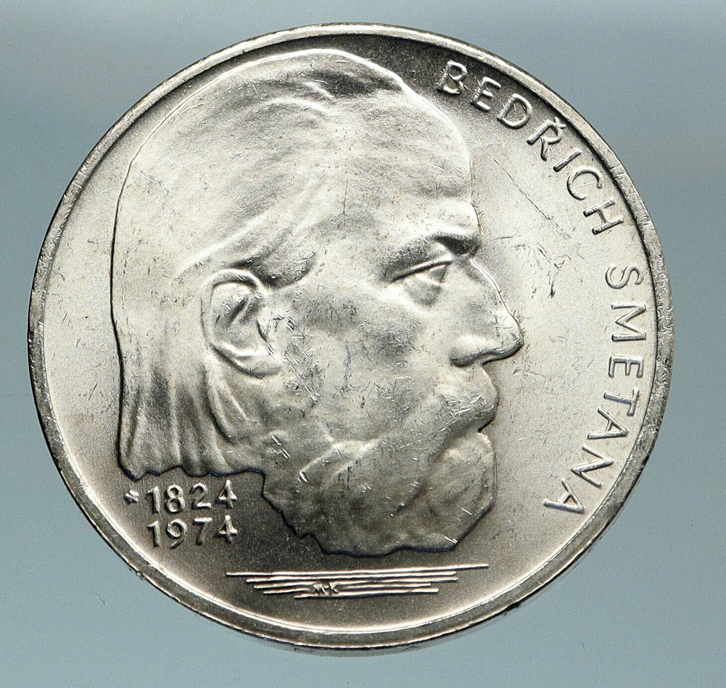 1974 CZECH REPUBLIC Czechoslovakia MUSICIAN BEDRICH SMETANA 100Korun Coin i84669