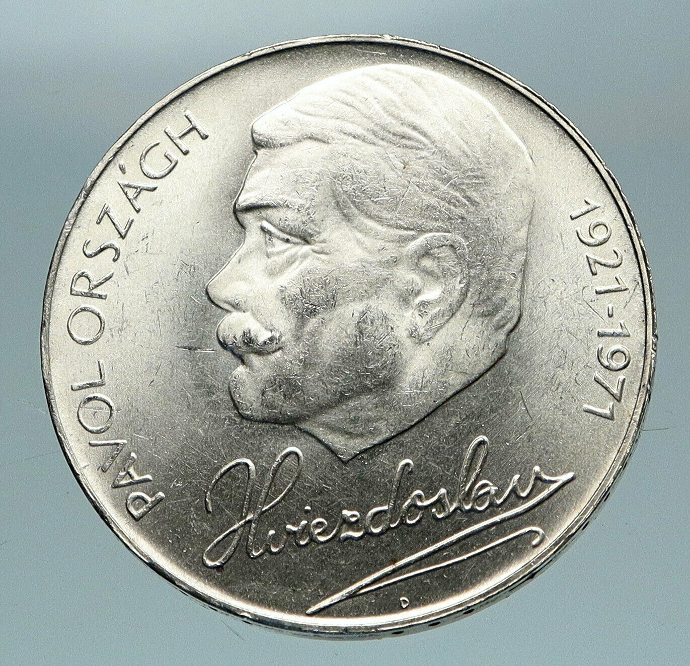 1971 CZECH REPUBLIC Czechoslovakia POET Pavol Hviezdosla 50 Korun Coin i84673