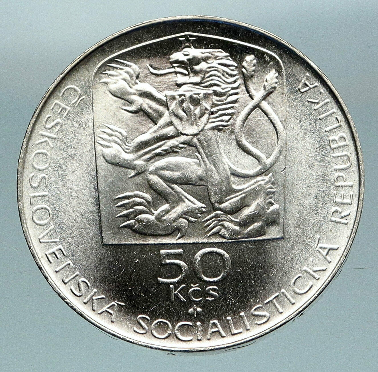 1974 CZECH REPUBLIC Poet Janko Jesensky OLD Czechoslovakia 50 Korun Coin i84677