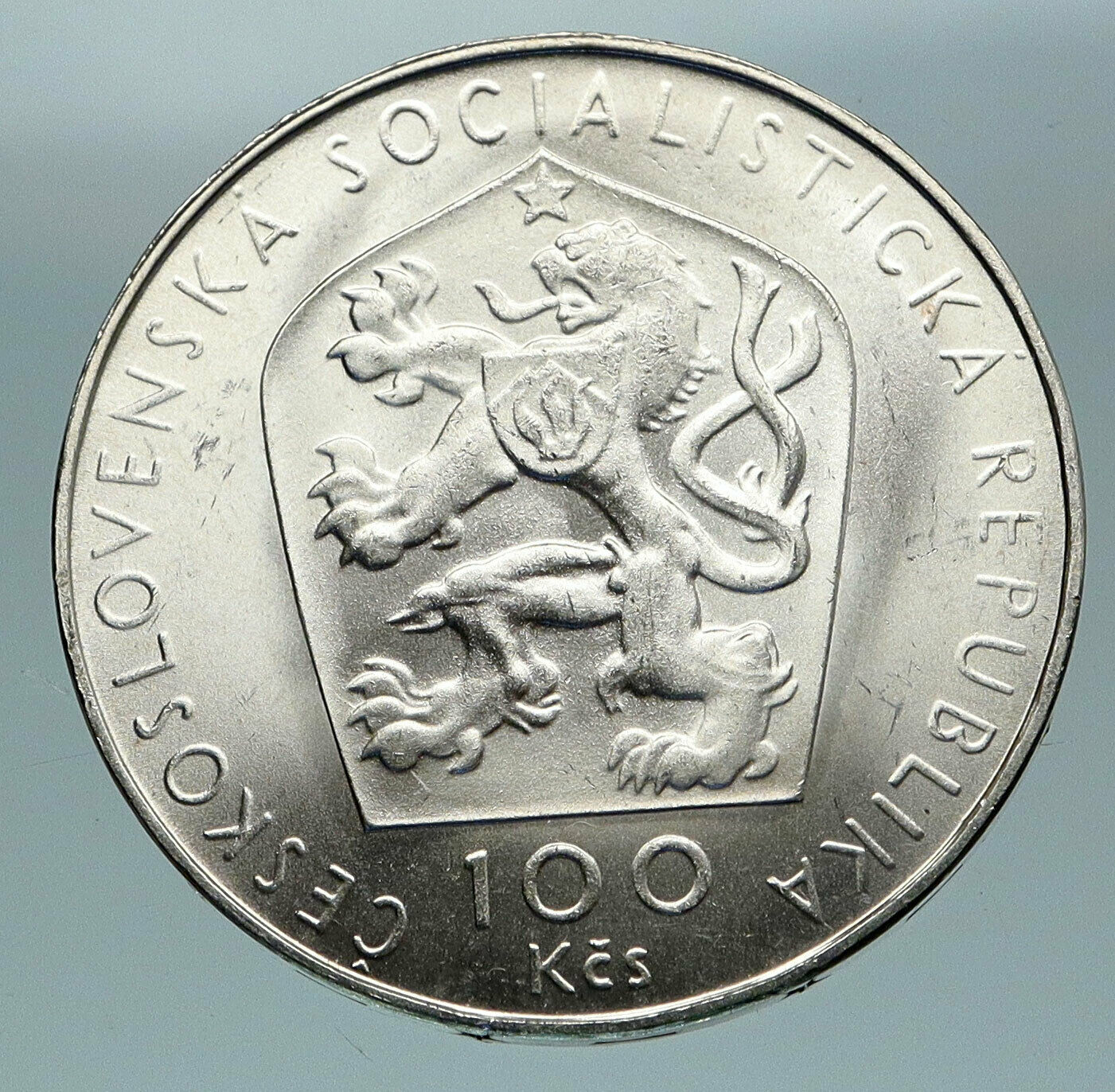 1976 CZECH REPUBLIC Czechoslovakia VIKTOR KAPLAN Engineer 100 Korun Coin i84678