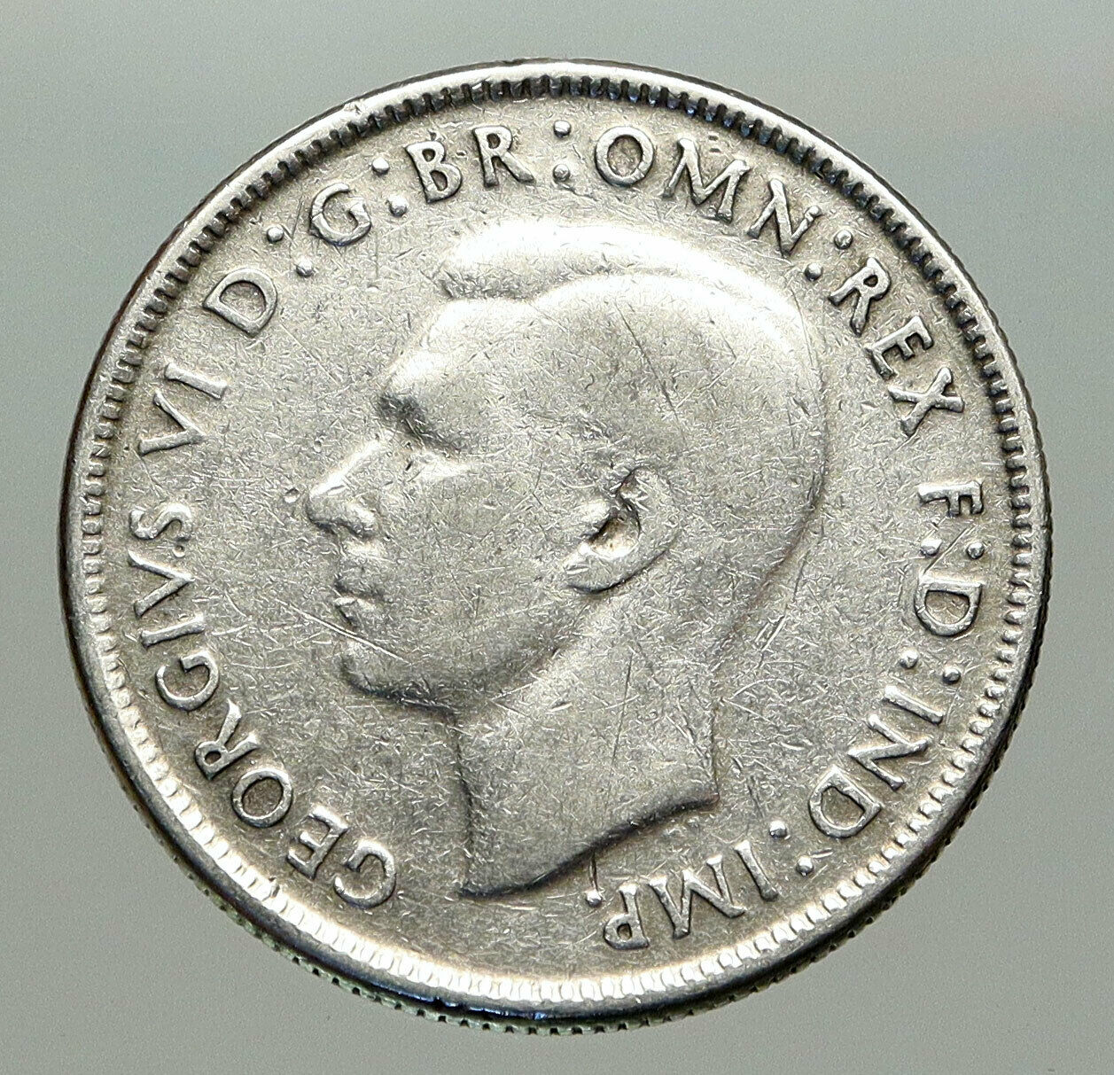 1944 AUSTRALIA Large King George VI Kangaroos VINTAGE Silver Florin Coin i85132