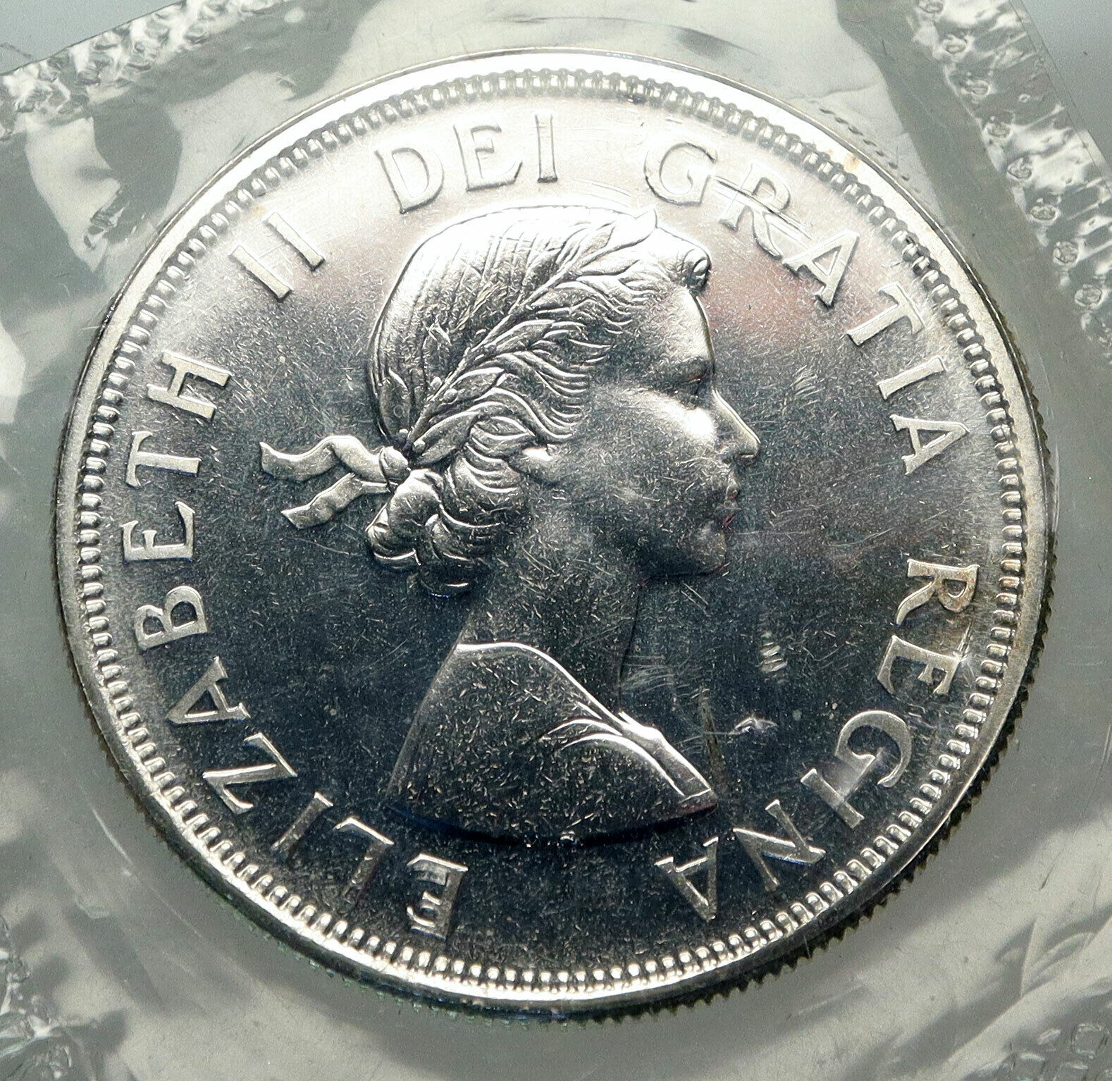 1964 CANADA Quebec Charlottetown Antique Genuine BIG SILVER Dollar Coin i85115