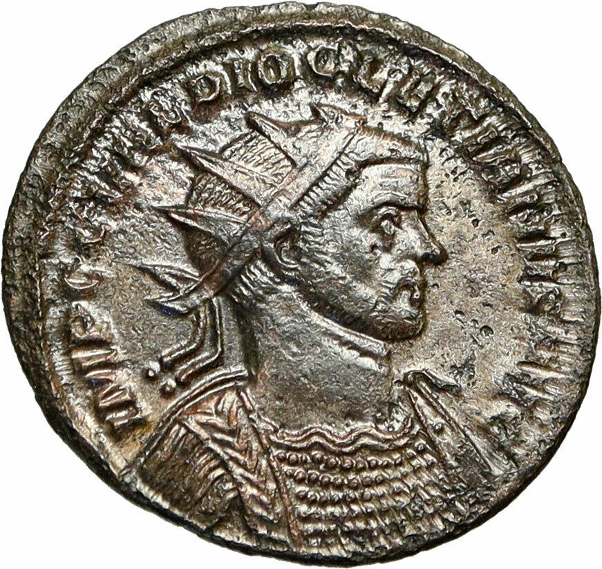 DIOCLETIAN Authentic Ancient 288AD Genuine Roman Coin w JUPITER ZEUS i85009