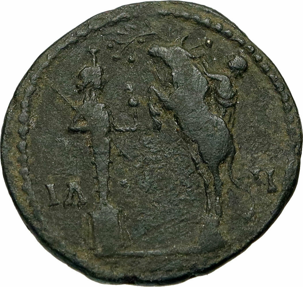 CRISPINA Authentic Ancient RARE ILION TROAS TROY Roman Coin SACRIFICE i85013