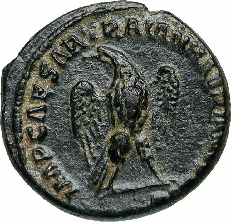 HADRIAN Original Ancient 121AD Rome QUADRANS Roman Coin EAGLE Thunderbolt i85184