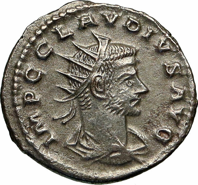 CLAUDIUS II Gothicus Authentic Ancient Roman Coin w MINERVA like ATHENA i84916