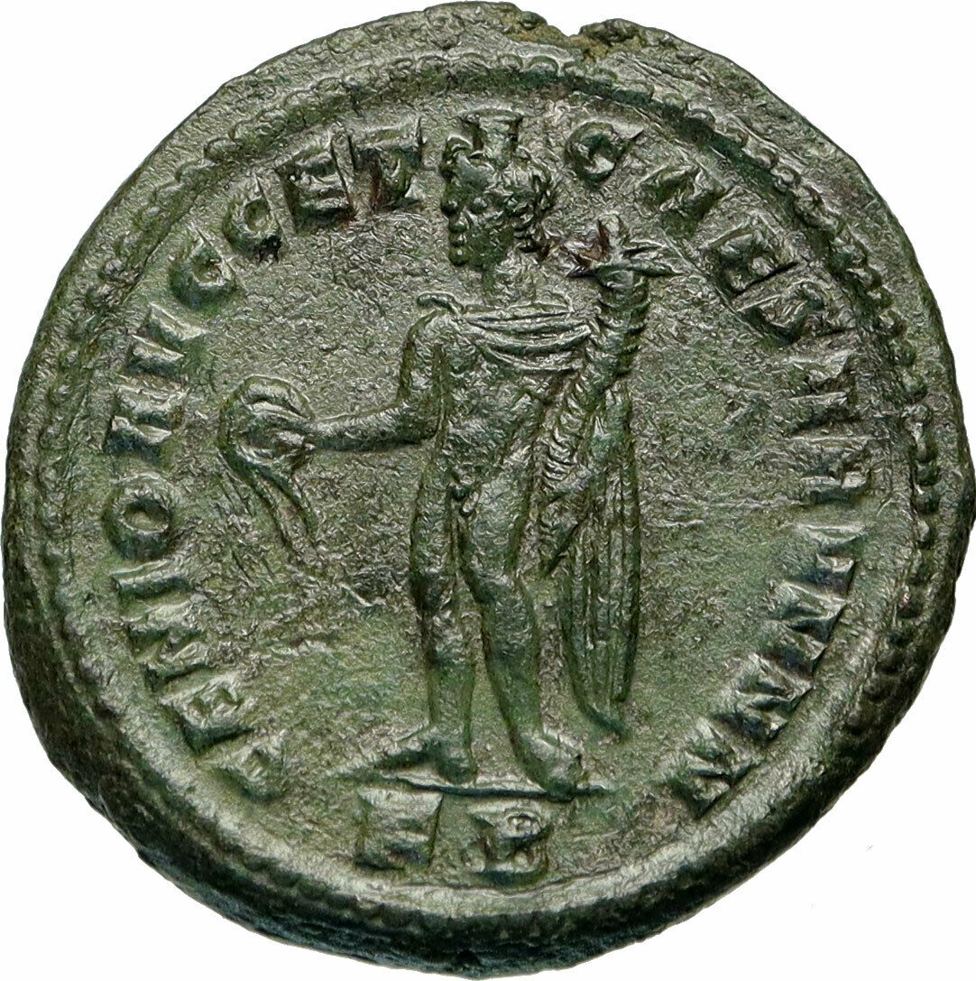 GALERIUS as Caesar Authentic Ancient 295AD Genuine Roman Coin w GENIUS i84926