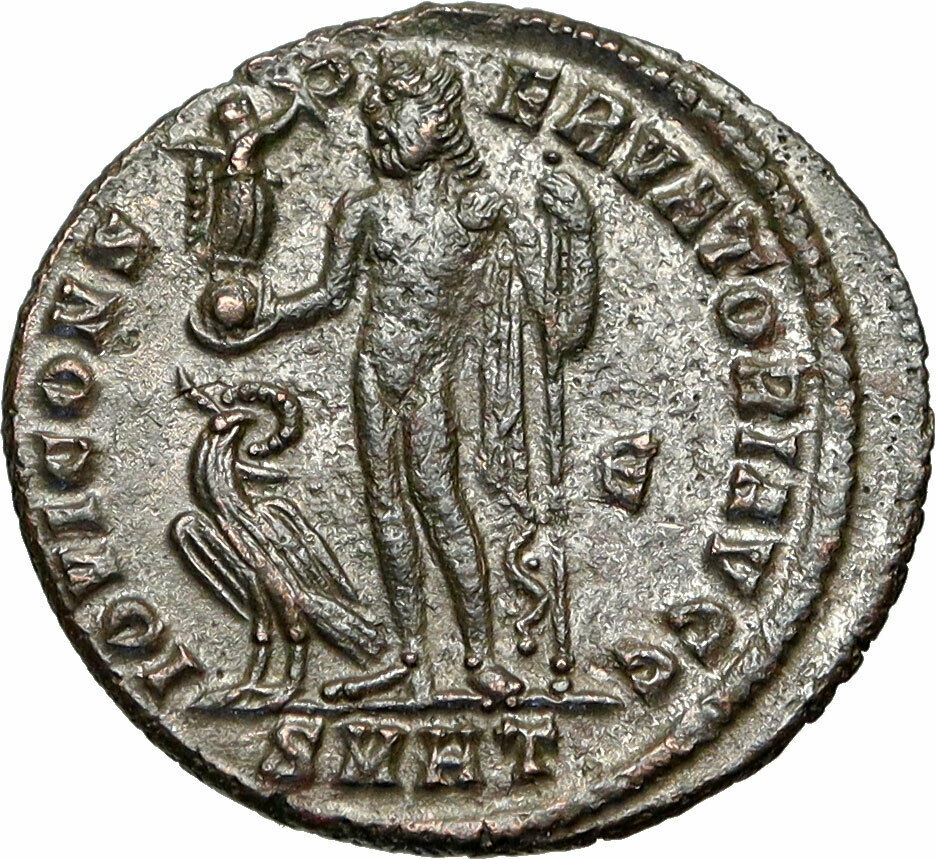 CONSTANTINE I the GREAT Authentic Ancient 315AD Roman Coin JUPITER EAGLE i85014