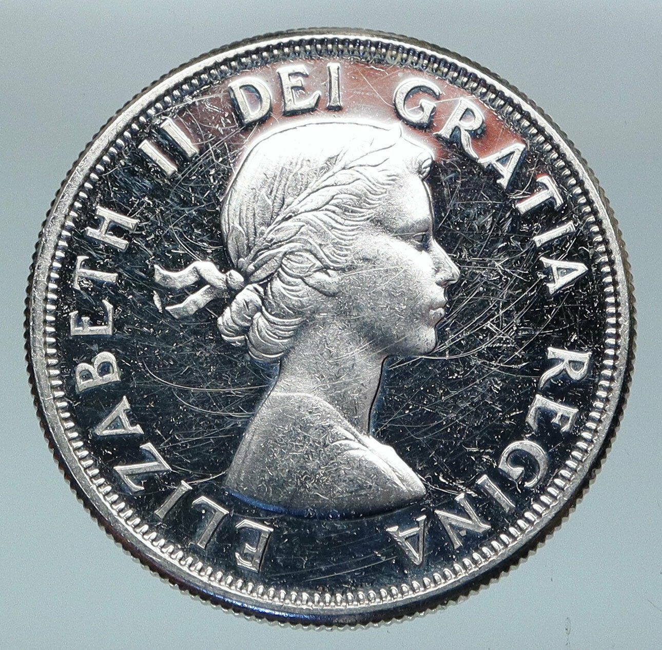 1962 CANADA Queen Elizabeth II Proof-Like VINTAGE SILVER 50 Cents Coin i85201