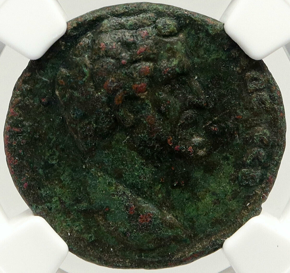 ANTONINUS PIUS Authentic Ancient Anchialus Thrace Roman Coin CYBELE NGC i84978