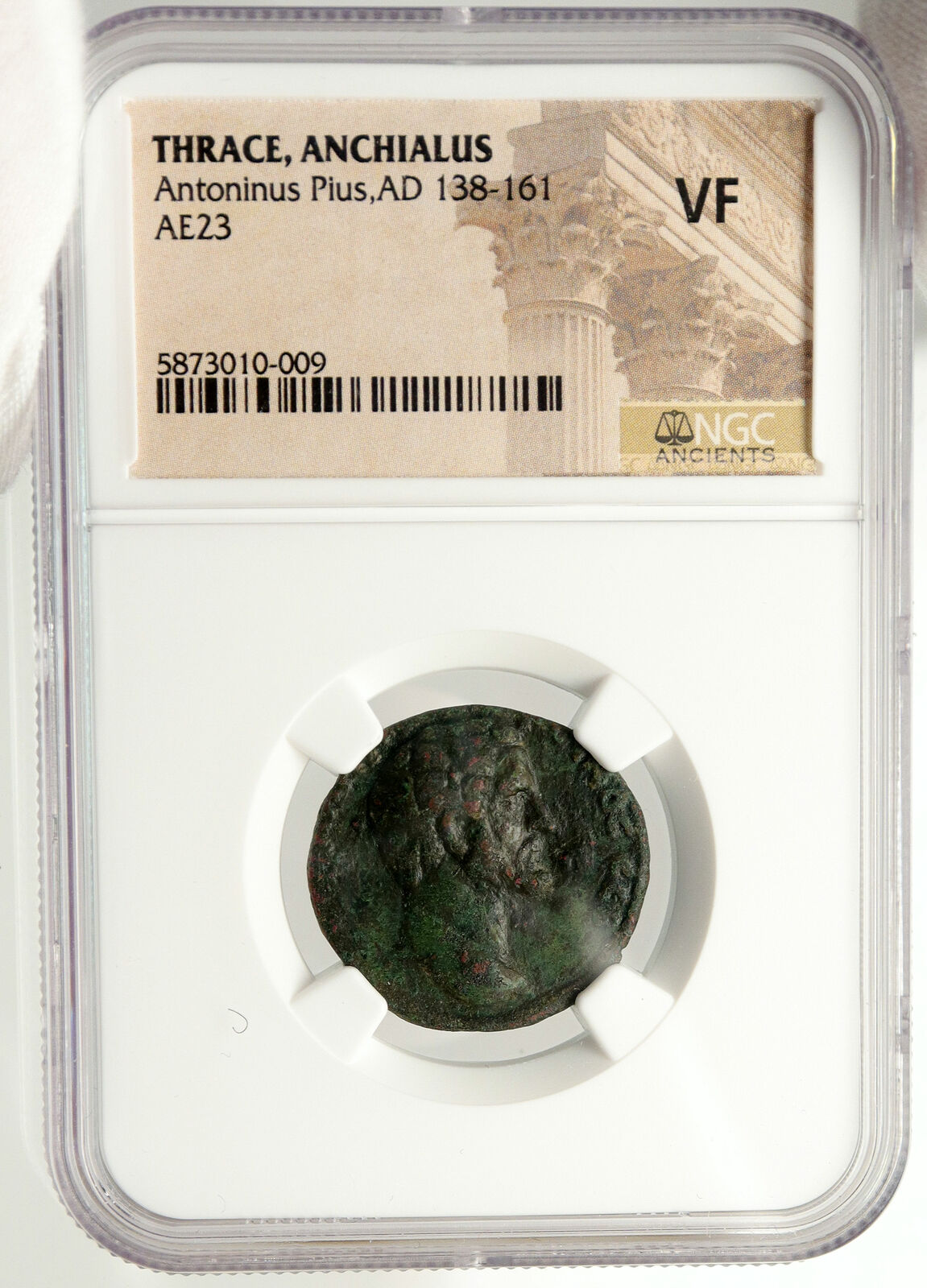 ANTONINUS PIUS Authentic Ancient Anchialus Thrace Roman Coin CYBELE NGC i84978