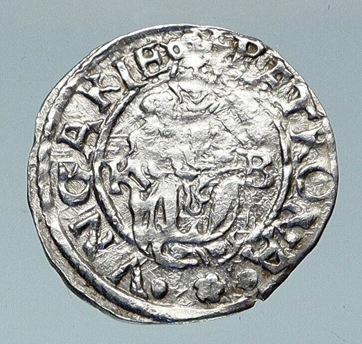 1575 HUNGARY King Maximilian II MADONNA & CHILD ANTIQUE Silver Denar Coin i85042